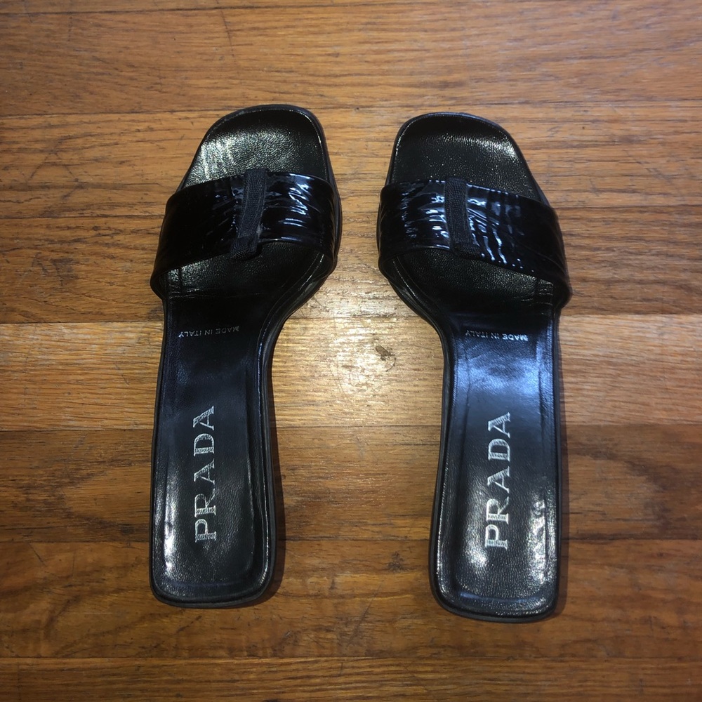 Prada Slip On Kitten Heels